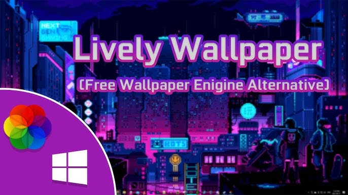 Screenshot: straightforward Lively Wallpaper setup on Windows